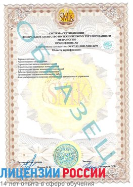 Образец сертификата соответствия (приложение) Алдан Сертификат ISO 14001